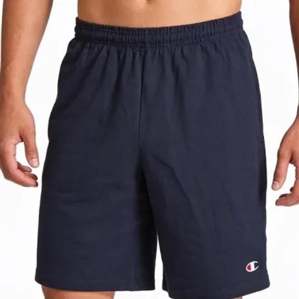 Champion Mens Black/Gray Cotton Jersey Athletic Gym Shorts 85653 Medium